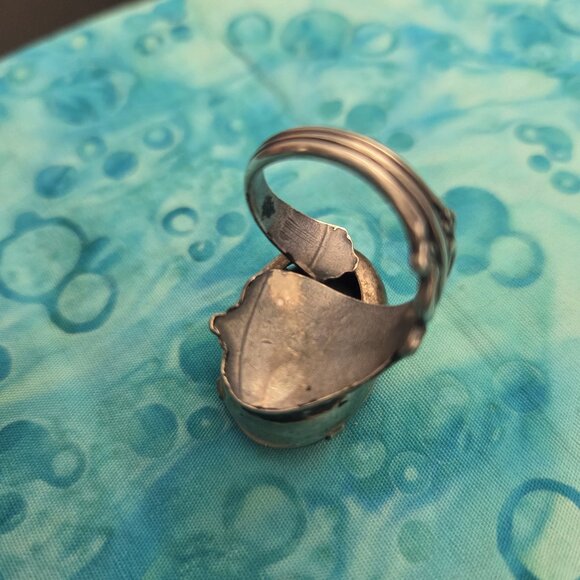 BellaLili Empress Maria Adjustable Silver Plated Swarovski Jewel Cocktail Ring - Picture 7 of 7